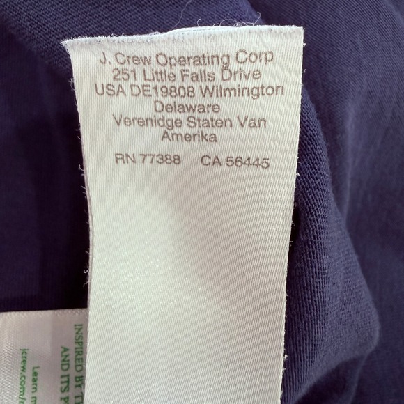 J.Crew Womens Re-Imagined Puff Sleeve Crewneck Long Sleeve Cotton Tee Blue L - Picture 7 of 8